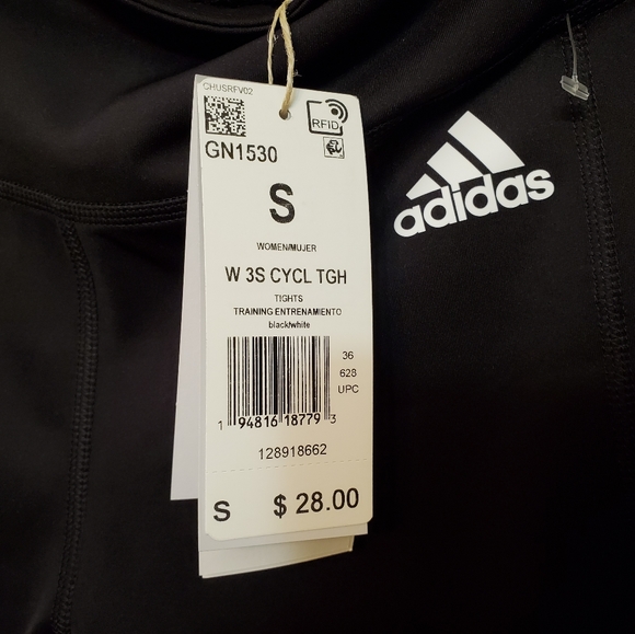 Adidas Aeroready Biker Shorts Cycle 1/2 Tights Primegreen 3 Stripe - Picture 8 of 8